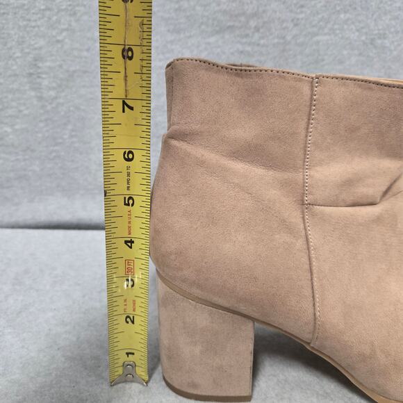 Torrid Taupe Block Heel Ankle Booties Size 10W - Picture 10 of 10